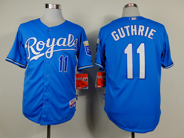 Men Kansas City Royals #11 Guthrie Light Blue MLB Jerseys->kansas city royals->MLB Jersey